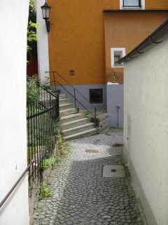 Blick von Zinngiessergasse in Richtung Klaftergasse